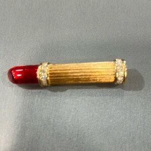 Swarovski Red lipstick brooch